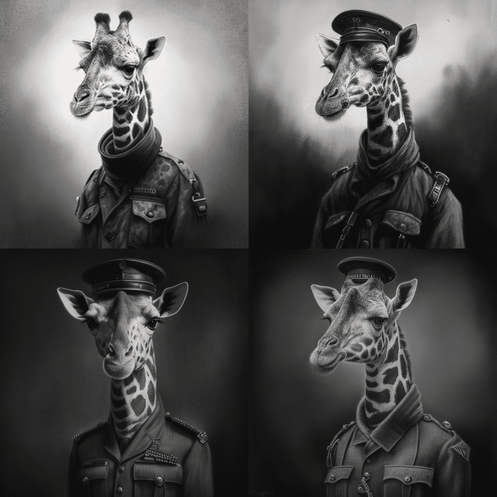 allyourfeeds_a_giraffe_wearing_a_military_outfit_charcoal_53e3f7a8-b01e-4f5a-89a7-25cc2aa13c9c